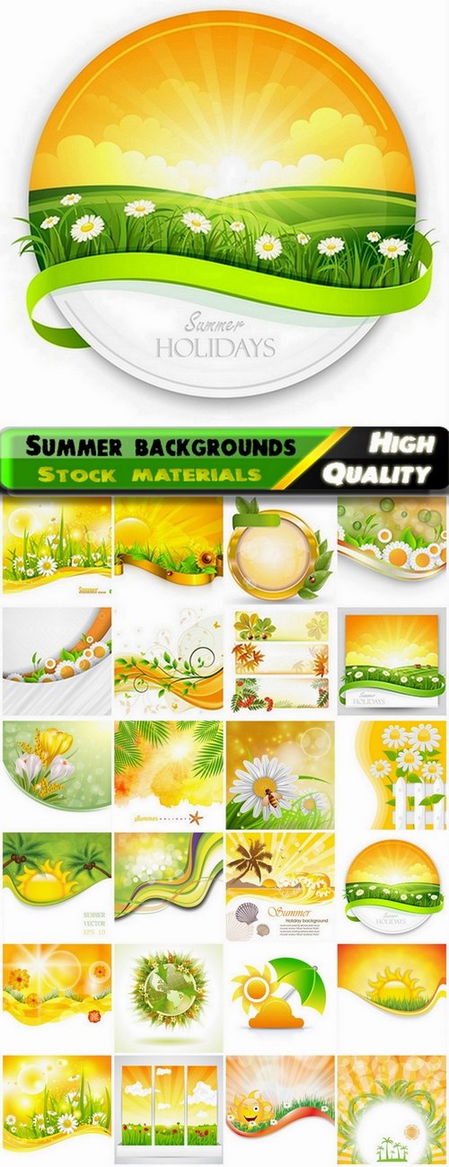 Beautiful sunny summer backgrounds - 25 HQ Jpg