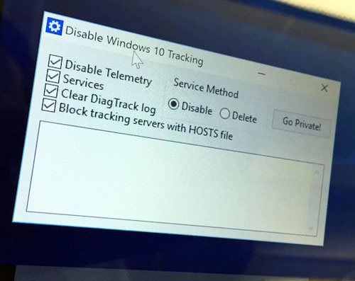 Disable Windows 10 Tracking 2.3 Portable