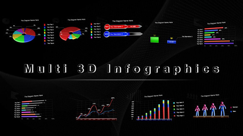 Multi 3D Infographics - Project for After Effects (Videohive)