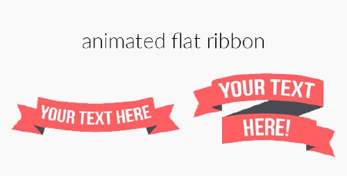 VideoHive - Animated Flat Ribbon 12881502