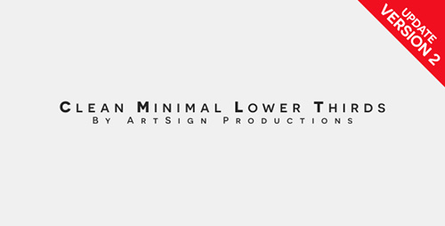 Clean Minimal Lower Thirds - Project for After Effects (Videohive)