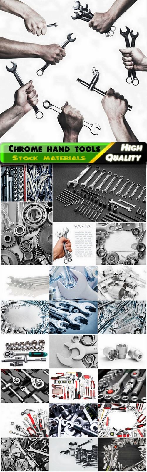 Chrome hand tools wrenches and bolts - 25 HQ Jpg