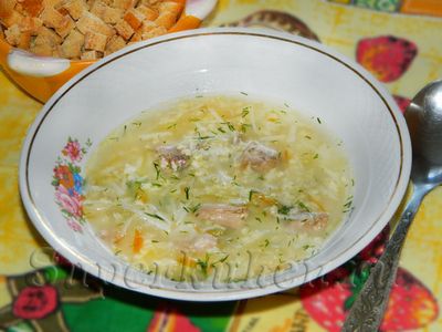 Суп из индейки с домашней лапшой