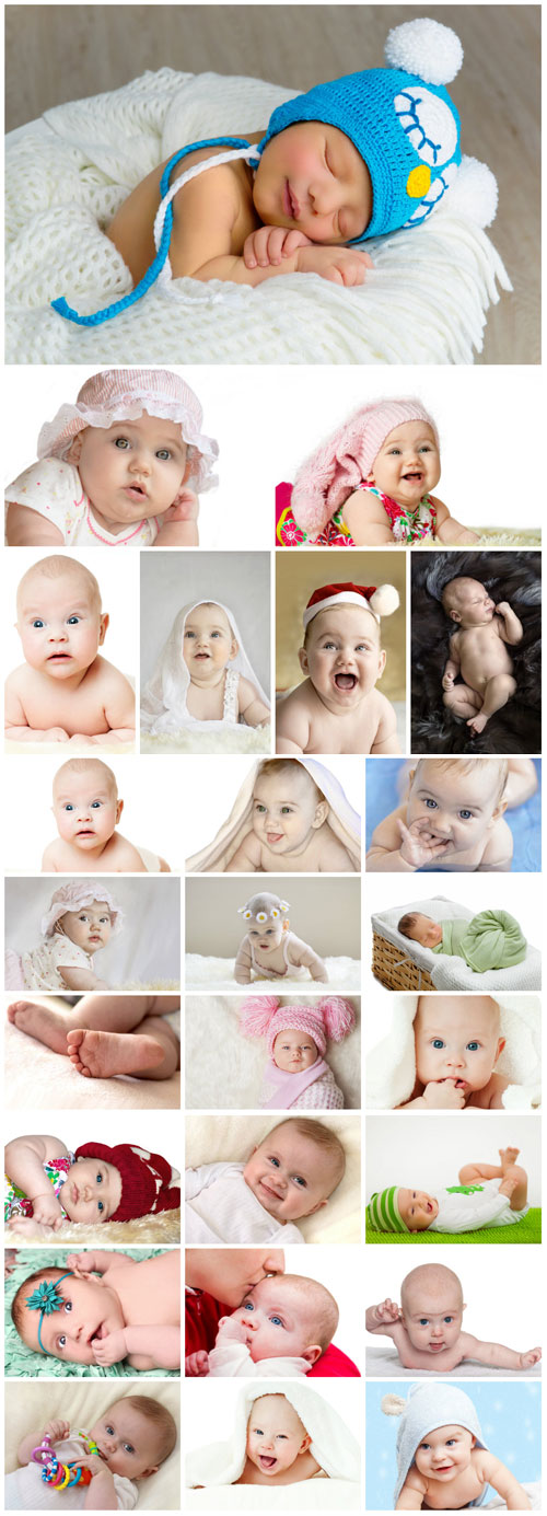 Little kids, funny babies - Stock photo