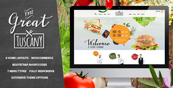 ThemeForest - Tuscany v1.4.4 - Restaurant Shop Creative WordPress Theme