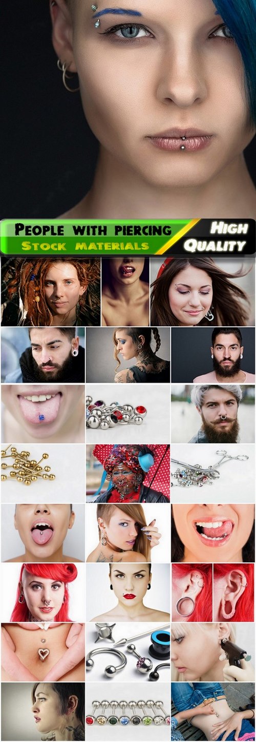 People with piercing and jewelery - 25 HQ Jpg