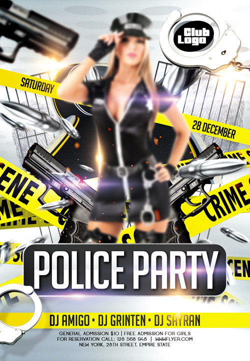 Flyer PSD Template - Police Party + Facebook Cover 6