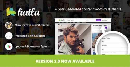 Nulled Katla v2.2.5 - User Generated Content WordPress Theme product photo