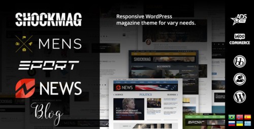 Download Nulled Shockmag - Magazine Blog theme for vary needs image