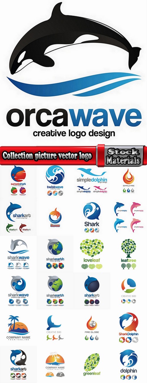 Collection picture vector logo illustration of the business campaign 17-25 EPS
