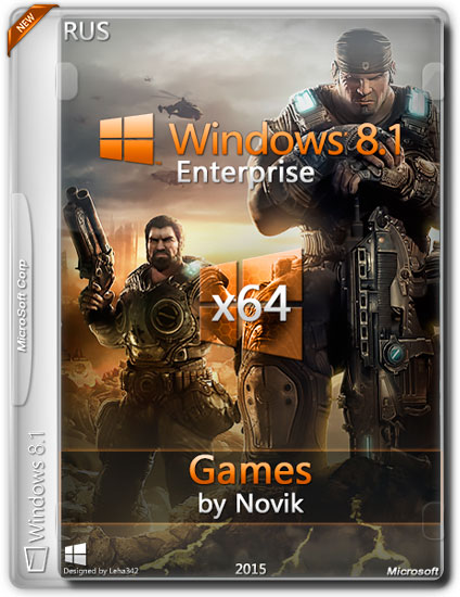 Windows 8.1 Enterprise x64 Games By Novik (RUS/2015)