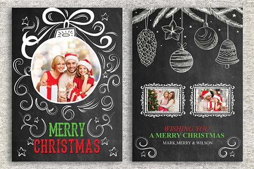CreativeMarket Christmas Card Template