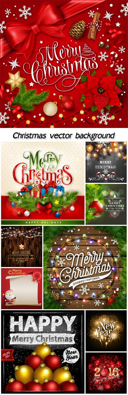 Glittering Christmas vector backgrounds