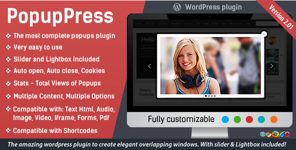 Nulled CodeCanyon - PopupPress v2.1.8 - Popups with Slider & Lightbox for WP