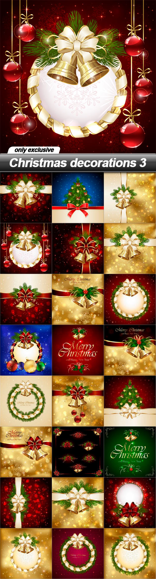 Christmas decorations 3 - 25 EPS