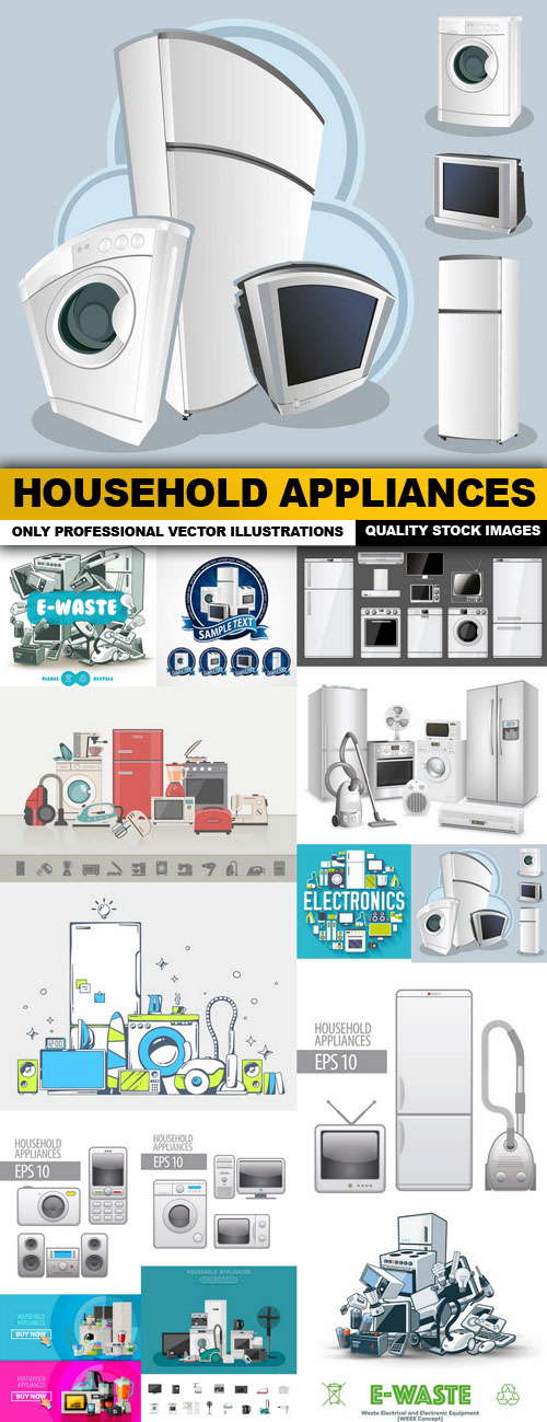 Household Appliances - 14 Vector