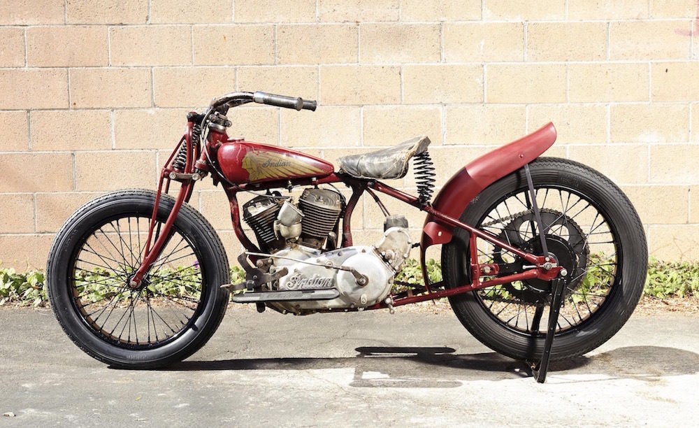 Старинный мотоцикл Indian Scout Factory Hill Climber