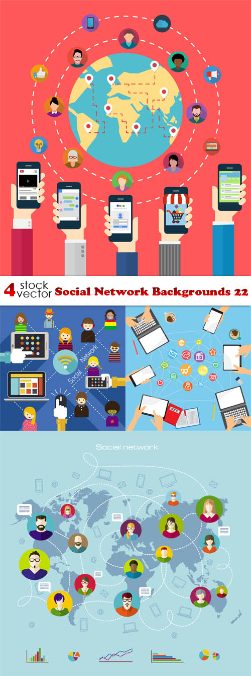 Vectors - Social Network Backgrounds 22