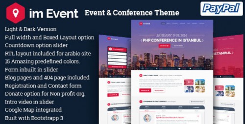NULLED im Event v2.9 - Event & Conference WordPress Theme product graphic