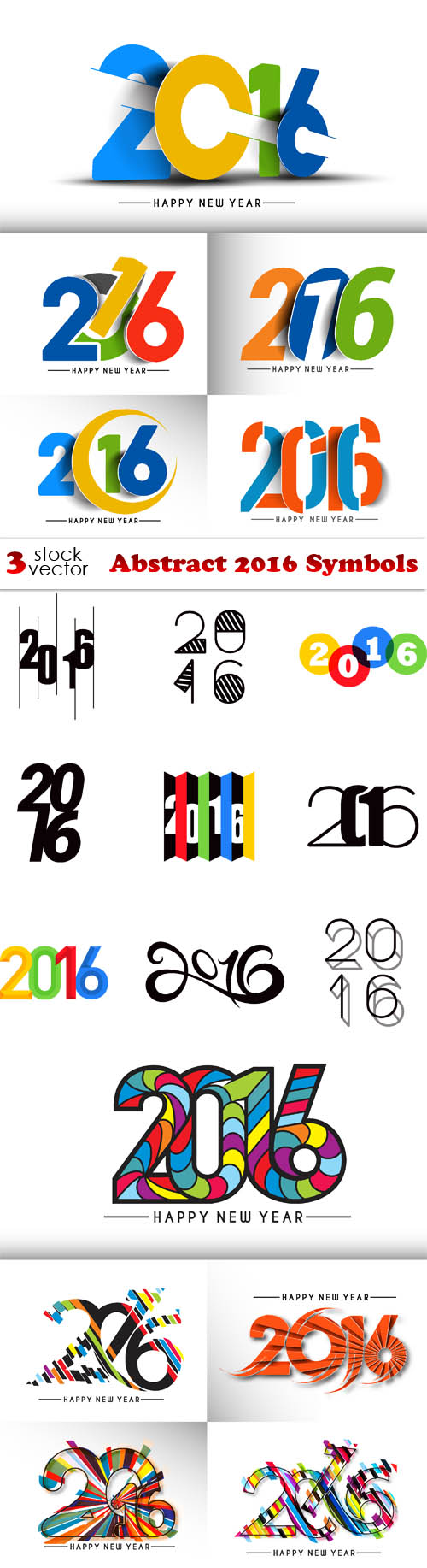 Vectors - Abstract 2016 Symbols