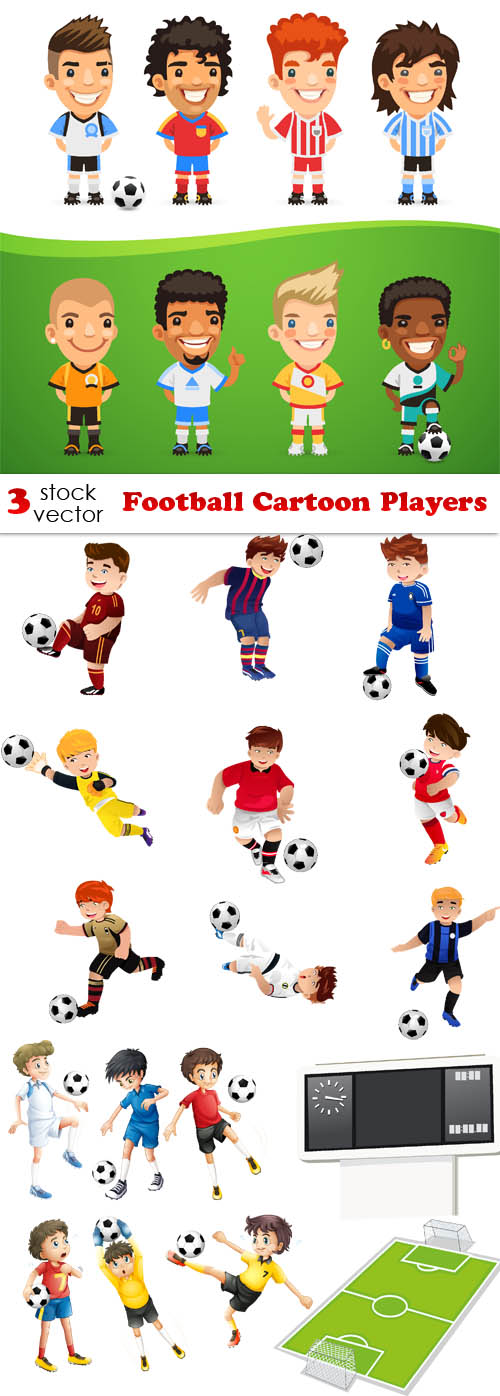 Vectors - Football Cartoon Players