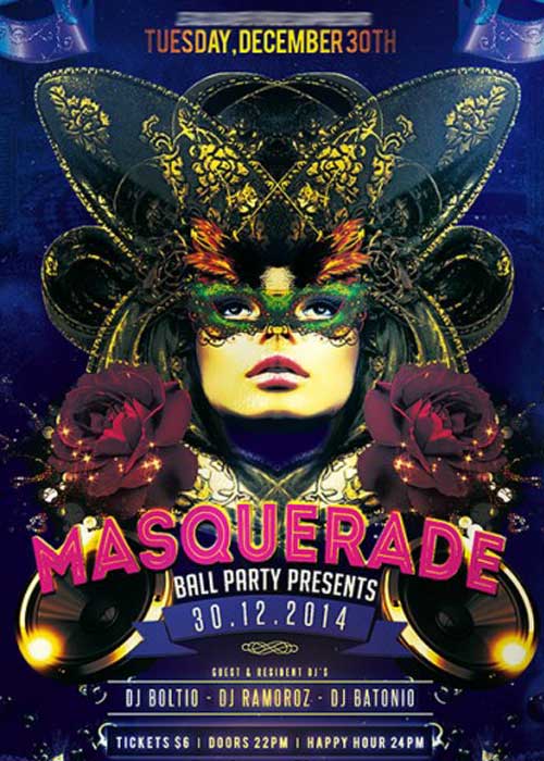 Masquerade Ball Party Premium Flyer Template