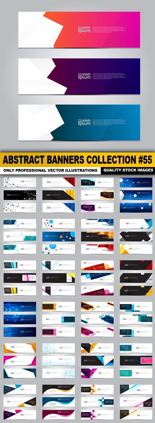 Abstract Banners Collection #55 - 25 Vectors